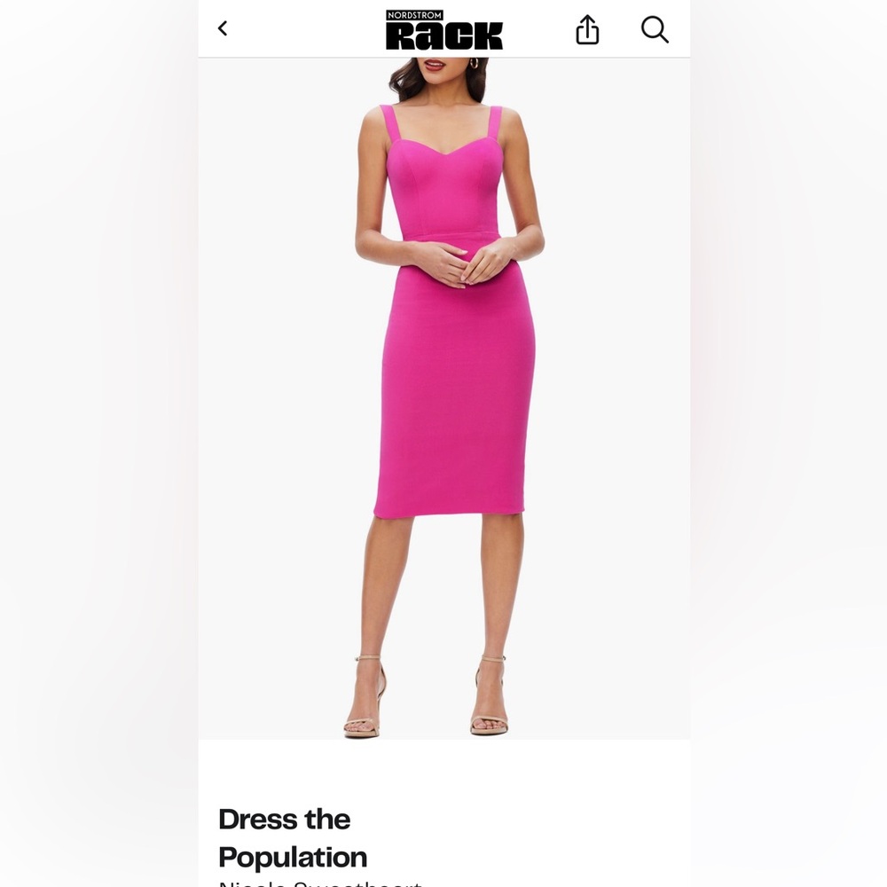 Dress the Population Nicole Sweetheart Neck Cocktail Dress